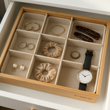 Organizador de Gaveta Bambu com 8 Divisórias Ajustáveis 32x24cm