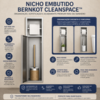 Nicho CleanSpace™ | Suporte de Papel Higiênico com Compartimento em Aço Inox