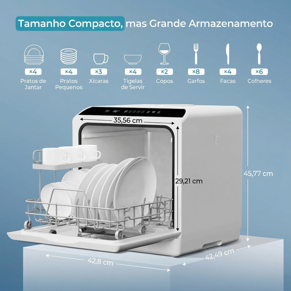 Lava-Louças Portátil de Bancada Ecowasher
