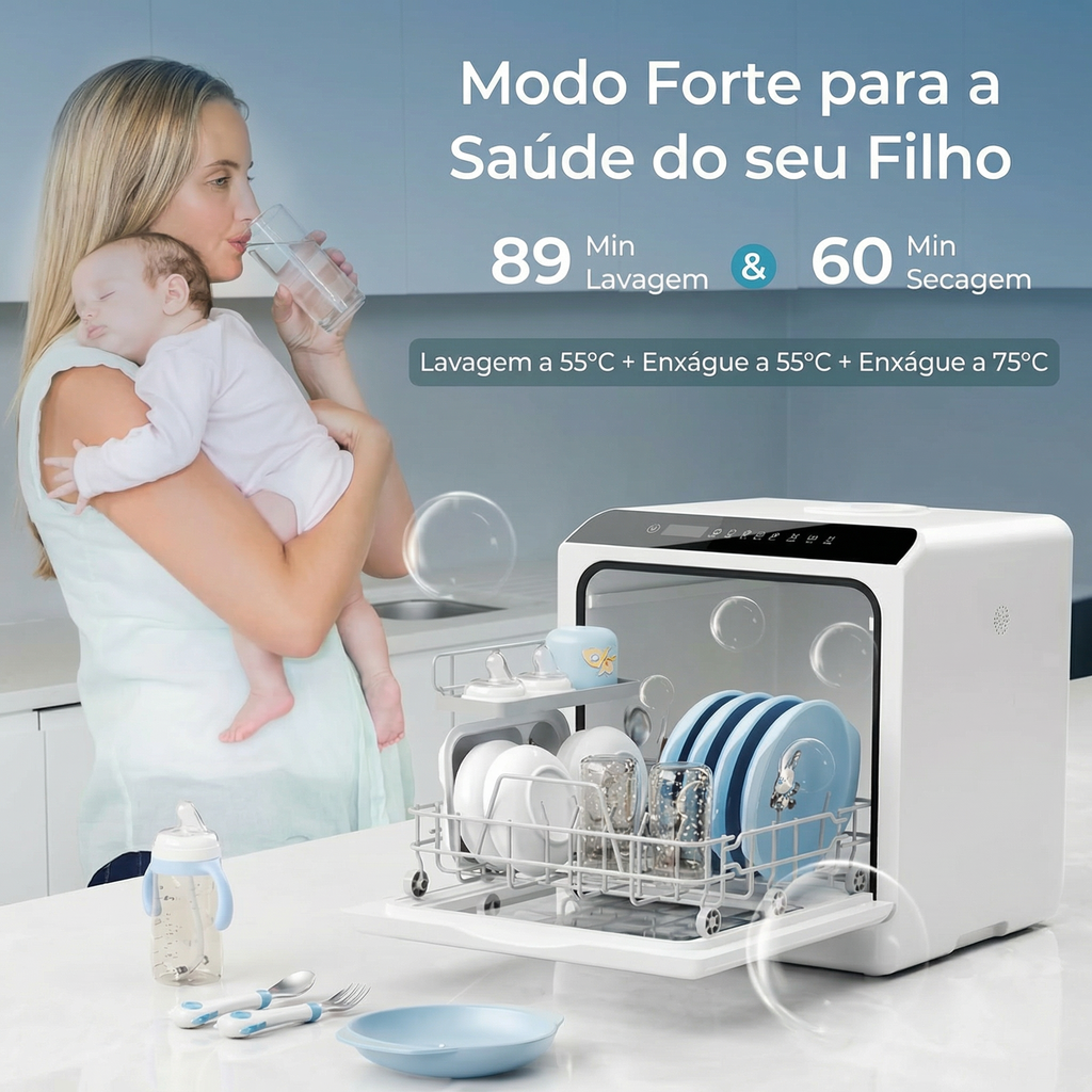Lava-Louças Portátil de Bancada Ecowasher