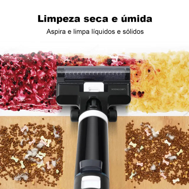 Aspirador Vertical de Pó I7 Pro - Aspira e Passa Pano Autolimpante, Sem Fio