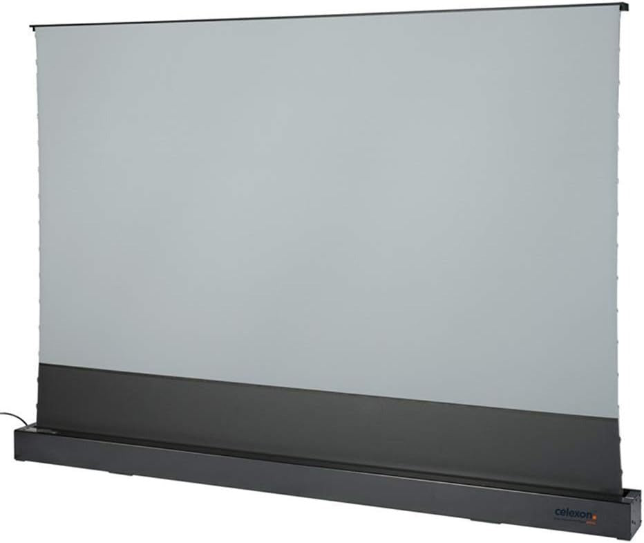 Tela de Projeção Elétrica Floor Rising Premium™ | 100” a 120” Retrátil, Motorizada e Portátil